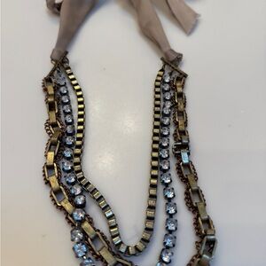 I.Crew Ribbon Statement Necklacee